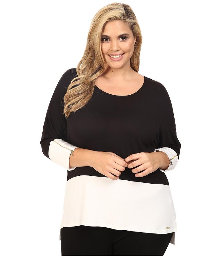 Calvin Klein Plus - Plus Size 3/4 Sleeve Dolman Top