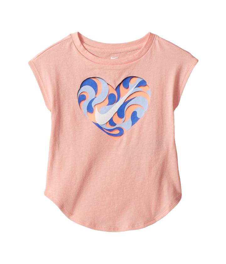 Nike Kids - Wavy Heart Short Sleeve Hi-lo Tee