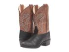 Old West Kids Boots - Round Toe Croco Print