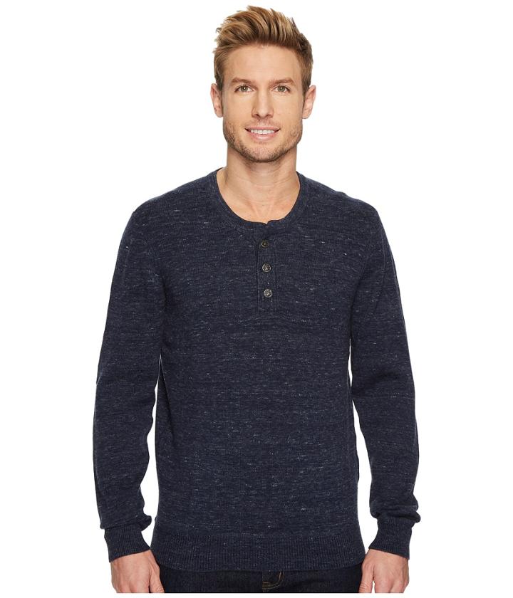 Agave Denim - Hollow Long Sleeve Henley 9gg Heather