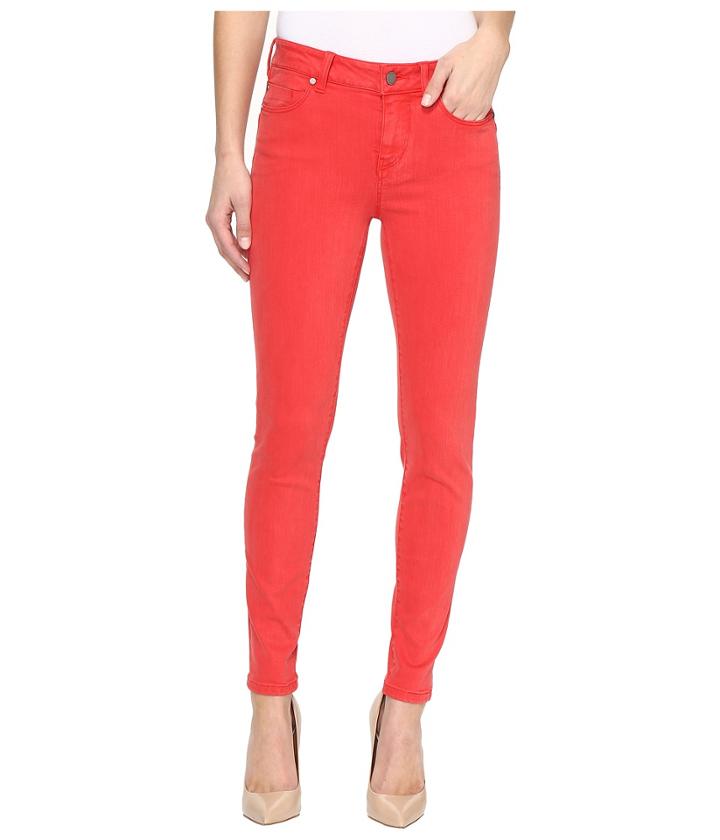 Liverpool - Piper Hugger Ankle Skinny With Lift And Shape In Pigment Dyed Slub Stretch Twill In Ribbon Red