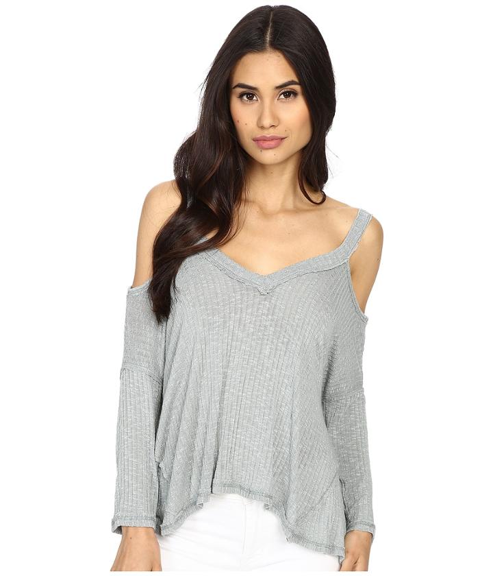 Culture Phit - Alessia Ribbed Cold Shoulder Top