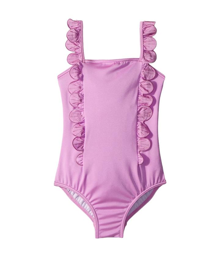 Seafolly Kids - Peacock Paisley Frill Tank One-piece