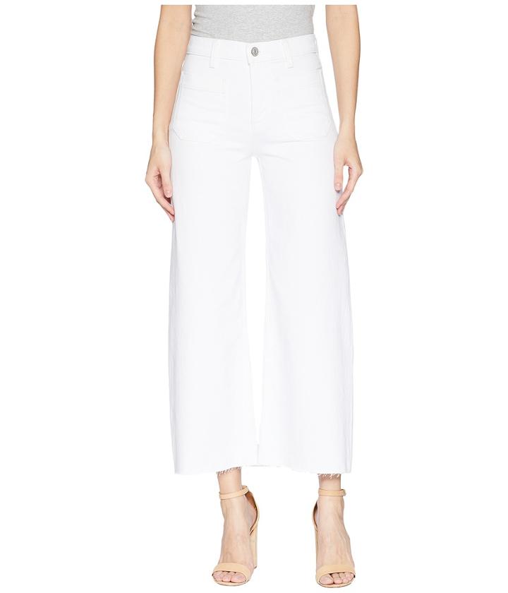 Hudson - Holly High-rise Wide Leg Crop W/ Released Hem In White
