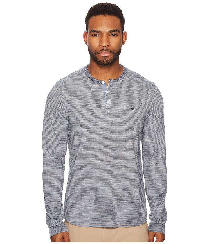 Original Penguin - Long Sleeve Slub Feeder Henley