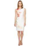 Calvin Klein - Placed Floral Print Sheath Dress