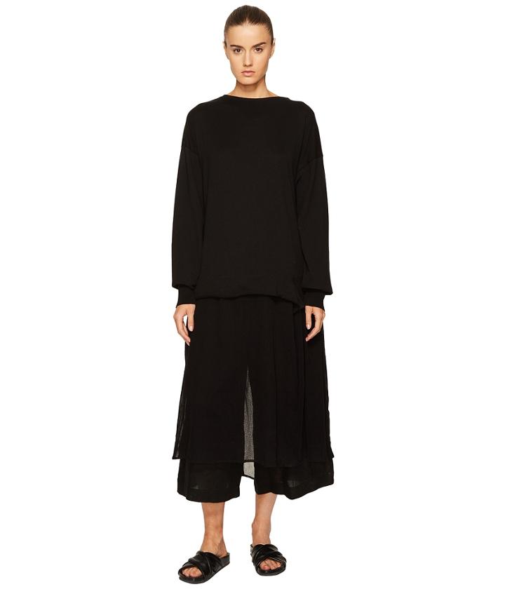 Y's By Yohji Yamamoto - U-pullover Sheer Bottom Dress