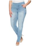 Jag Jeans Plus Size - Plus Size Peri Pull-on Straight Comfort Denim In Blue Issue