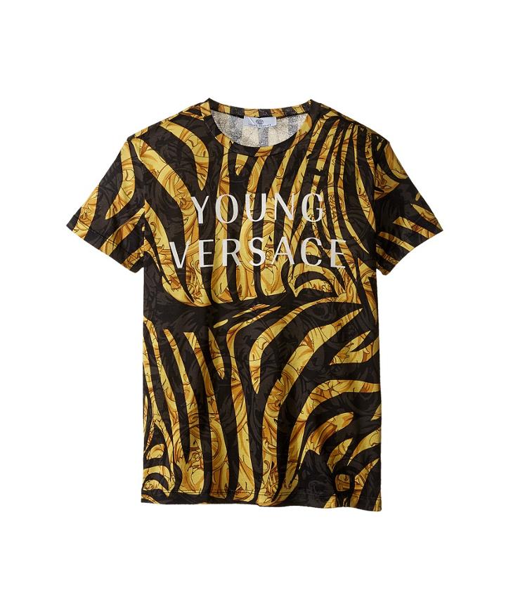 Versace Kids - Short Sleeve Logo And Zebra Print Tee