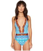La Blanca - All In The Mix Plunge Halter One-piece