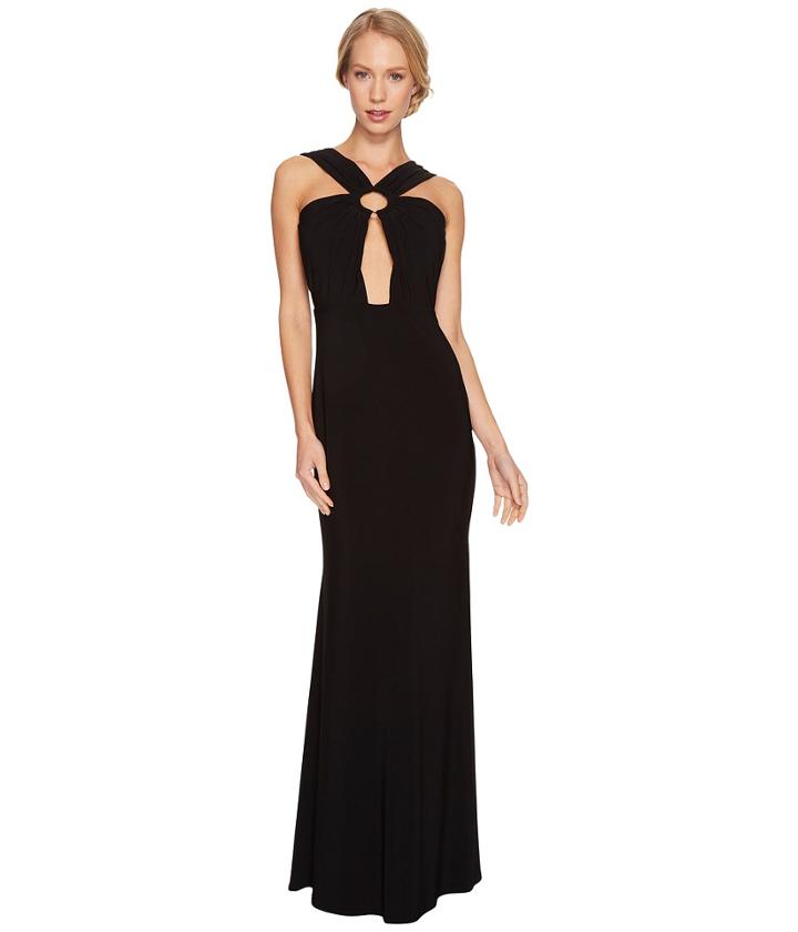 Laundry By Shelli Segal - Front Keyhole Gown With Metal Ring