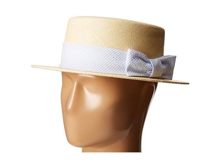 Vineyard Vines - Kentucky Derby Seersucker Straw Derby Hat