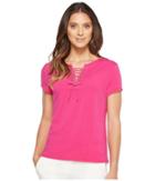 Ivanka Trump - Cotton/modal Lace-up Tee