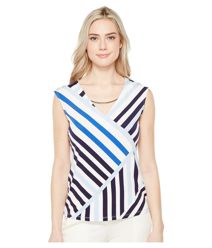 Calvin Klein - Printed Sleeveless Top With Hardware