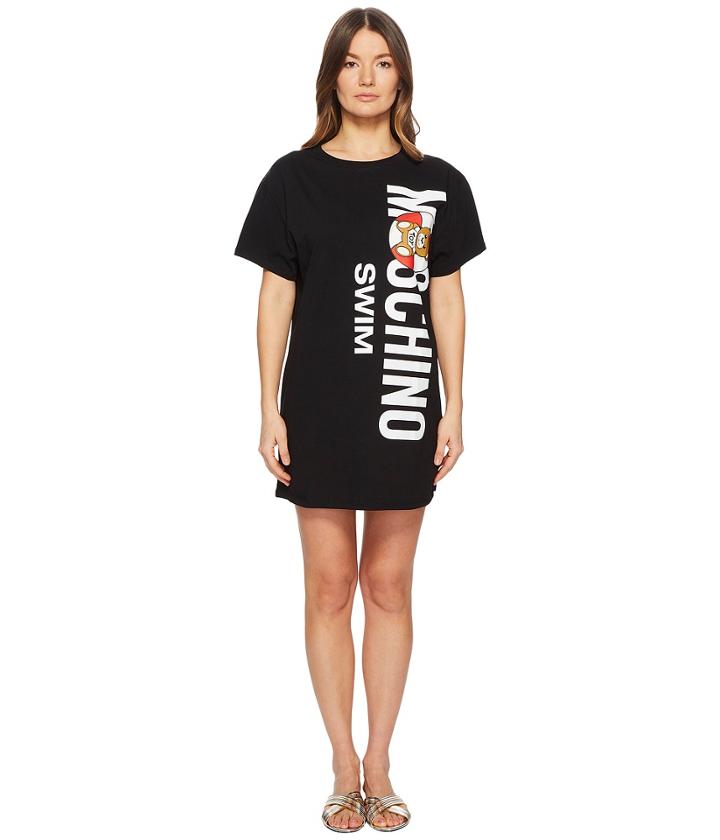 Moschino - Life Vest Teddy Cotton Maxi T-shirt Cover-up