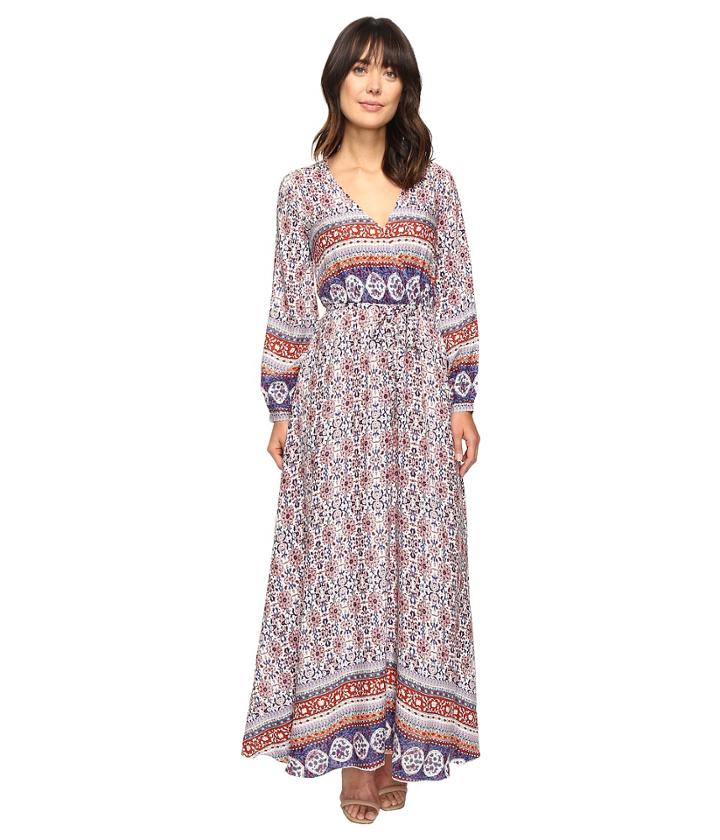 Brigitte Bailey - Ravenna Long Sleeve V-neck Maxi Dress