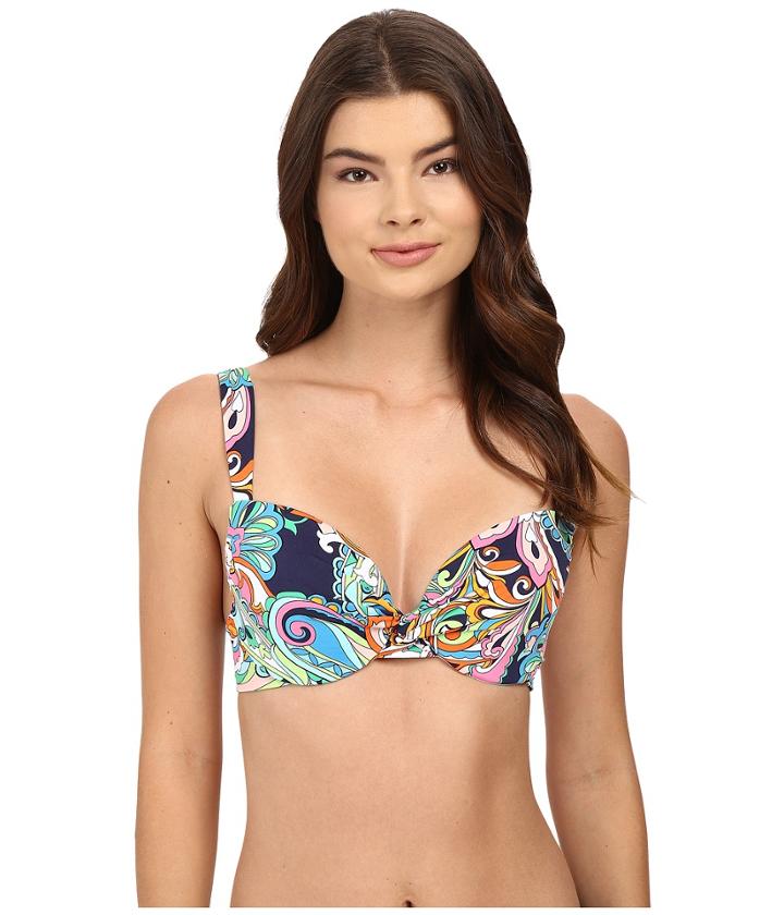 Tommy Bahama - Mare Paisley Underwire Twist-front Bikini Top
