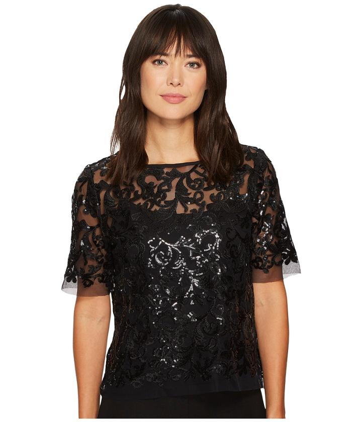 Karen Kane - Sequin Lace Mesh Top