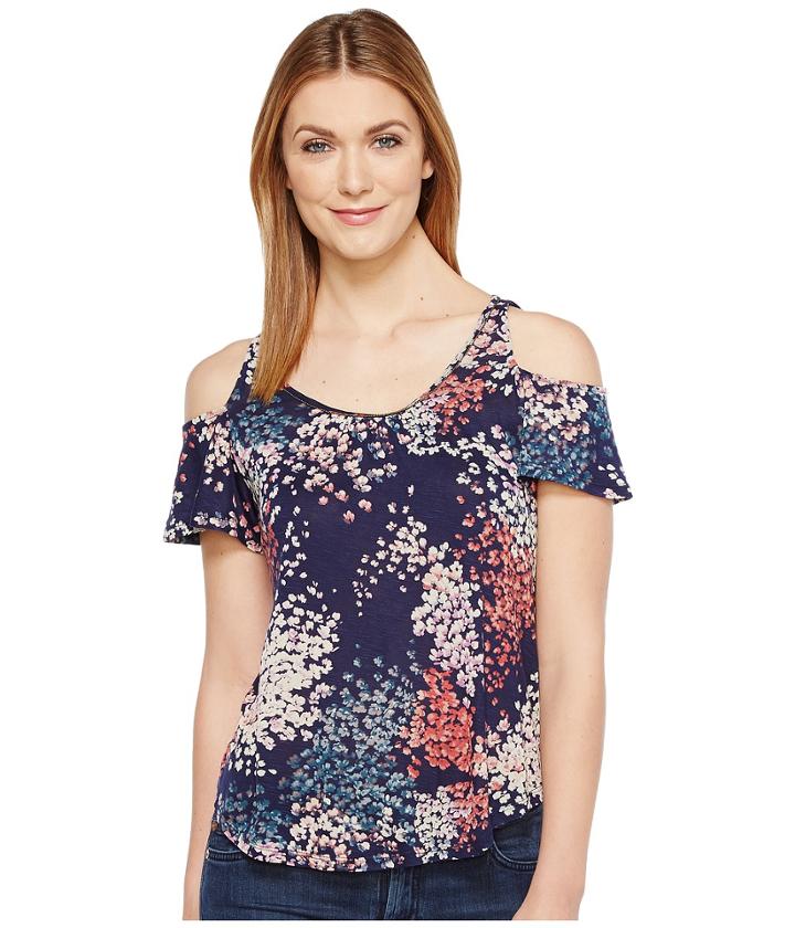 Lucky Brand - Floral Cold Shoulder Top