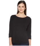 Lilla P - 3/4 Sleeve Curved Hem Tee