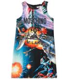 Moschino Kids - Sleeveless Transformers Dress W/ Logo On Front