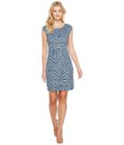 Nally &amp; Millie - Geometric Print Cap Sleeve Dress