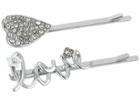 Betsey Johnson - Blue By Betsey Johnson Love And Crystal Heart Hair Pin