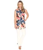 Vince Camuto - Sleeveless Modern Tropics Button Up Tunic