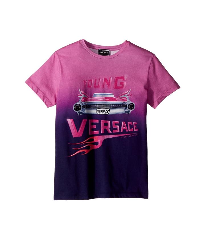 Versace Kids - Short Sleeve Logo Car Graphic T-shirt