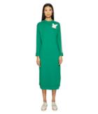 Red Valentino - Maxi Sweatshirt Dress With Bird Embroidery