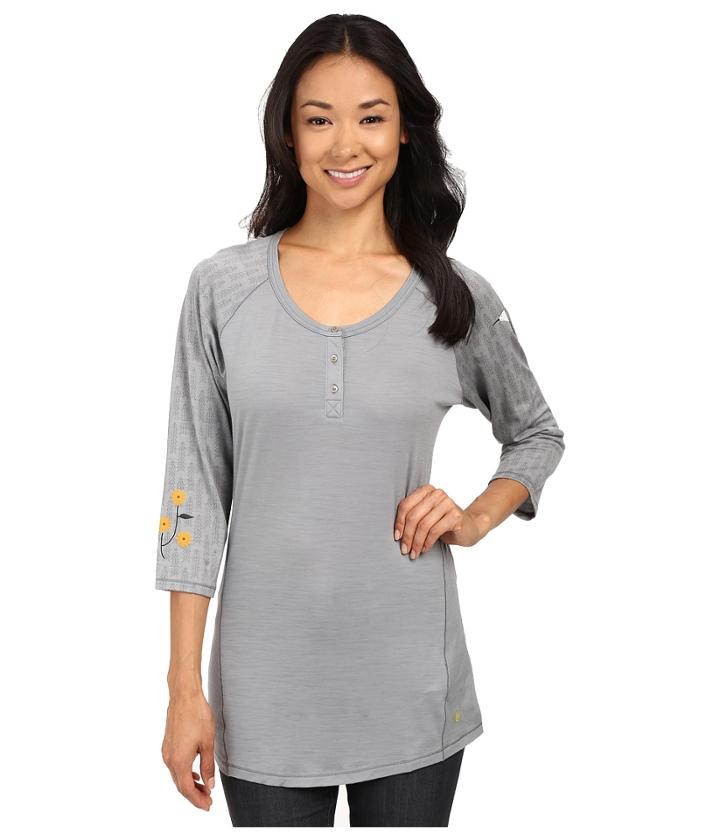 Smartwool - Nts Micro 150 3/4 Sleeve Henley: Charley Harper National Park Poster Dot