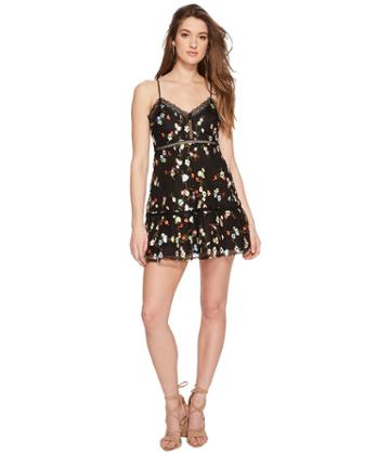 Jack By Bb Dakota - Chaka Floral Embroidered Mesh Dress
