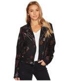 7 For All Mankind - Moto Jacket W/ Studs In Print On Noir