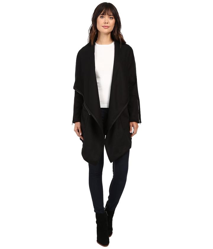 Blank Nyc - Long Black Jacket In Blackout