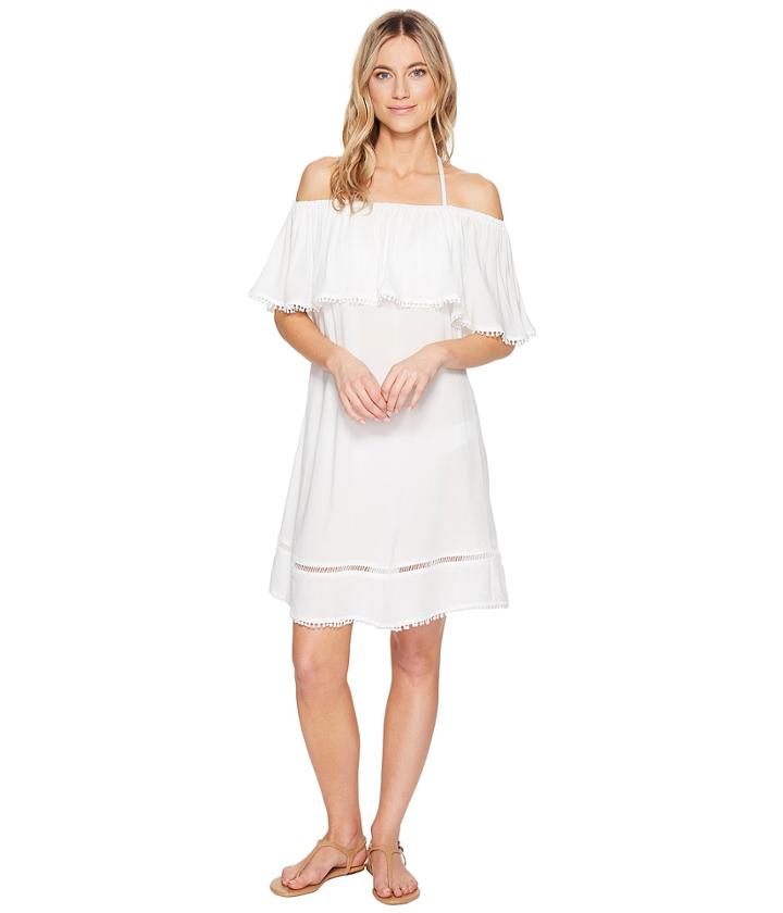 Red Carter - Splice Dice Off The Shoulder Dress Cover-up