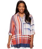 Nic+zoe - Plus Size Painted Plaid Top