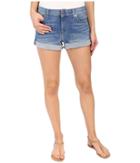 7 For All Mankind - Roll Up Shorts In Vivid Authentic Blue