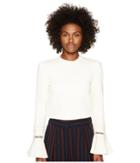 See By Chloe - Fleece And Lace Bell Sleeve Long Sleeve