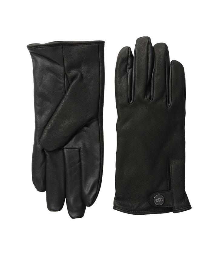 Ugg - Leather Smart Gloves Snap Detail