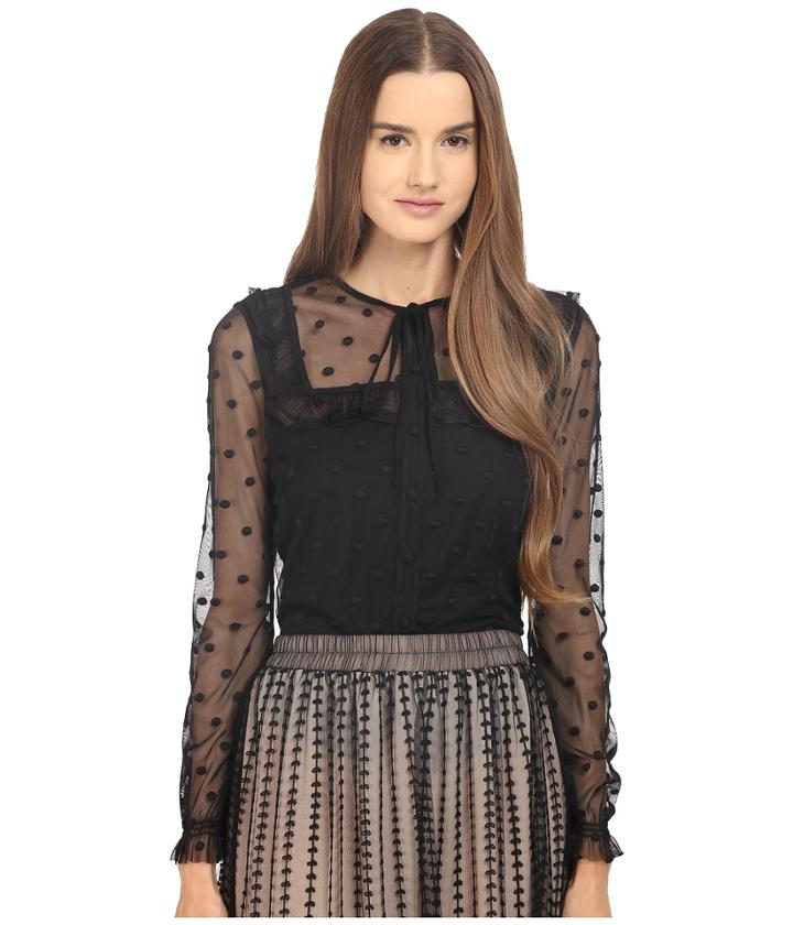 Red Valentino - Polka Dot Button Up Blouse
