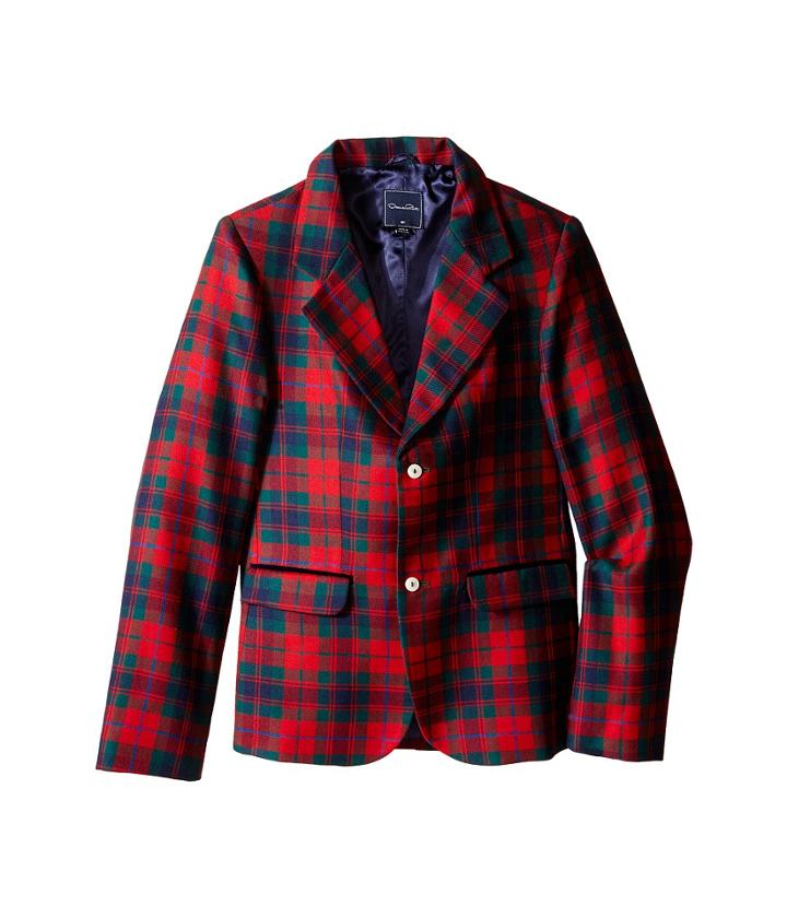 Oscar De La Renta Childrenswear - Holiday Plaid Wool Blazer