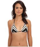 Vitamin A Swimwear Natalie Miter Stripe Halter