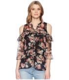 Scully - Lucinda Floral Cold Shoulder Top W/ Tank