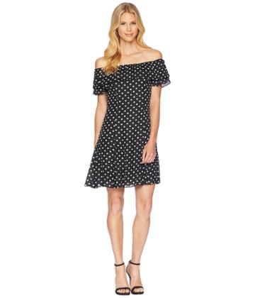 Tahari By Asl - Convertible Dot Dress