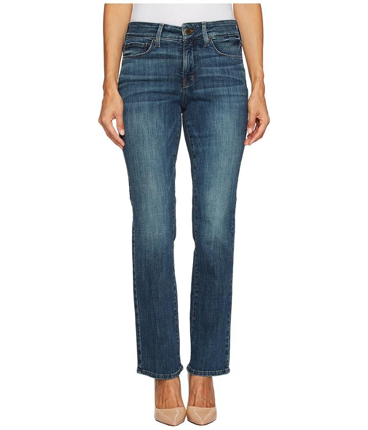 Nydj Petite - Petite Marilyn Straight Jeans In Crosshatch Denim In Desert Gold