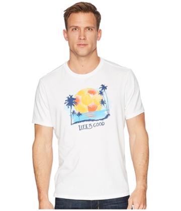 Life Is Good - Soccer Palm Trees Smooth Tee