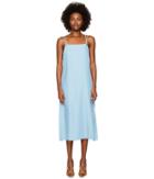 Jonathan Simkhai - Chambray Denim Lace-up Maxi Dress Cover-up