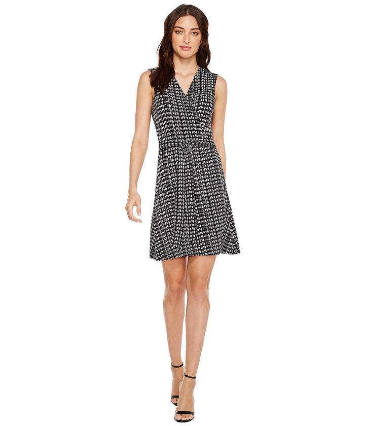 Vince Camuto - Sleeveless Sahara Tracks Belted Wrap Dress