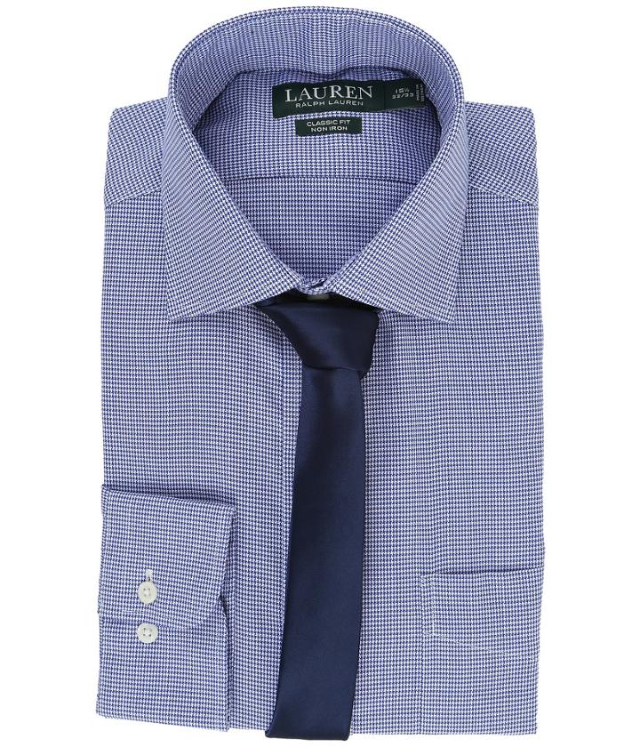 Lauren Ralph Lauren - Basket Weave Spread Collar Classic Button Down Shirt
