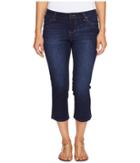 Liverpool - Petite Milly Hugger Capris With Shaping And Slimming Four-way Stretch Denim In Corvus Dark